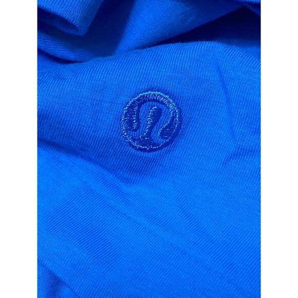 Lululemon Women's Blue Crewneck Short Sleeve Crop Activewear Tee T-shirt Top M - Picture 4 of 4